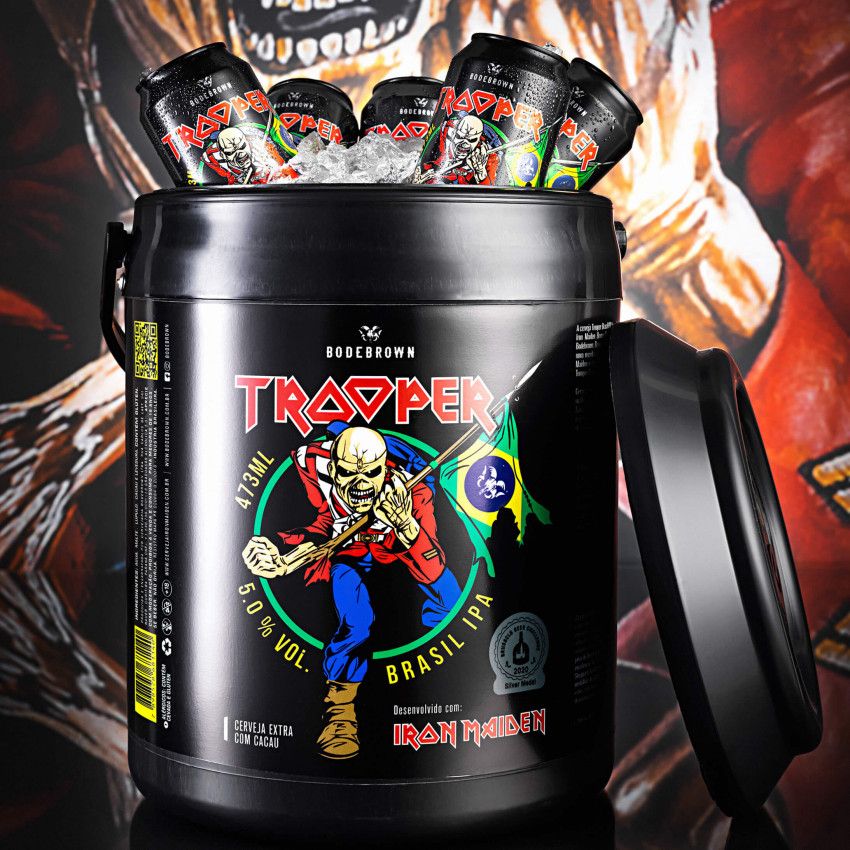 Cooler de cerveja Trooper Brasil IPA - Iron Maiden