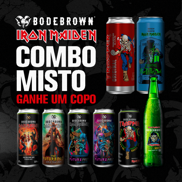 Combo 12 Cervejas Iron Maiden + Copo Show
