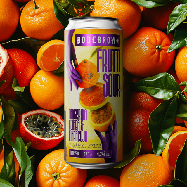 Cerveja Frutti Sour com maracujá, manga e tangerina