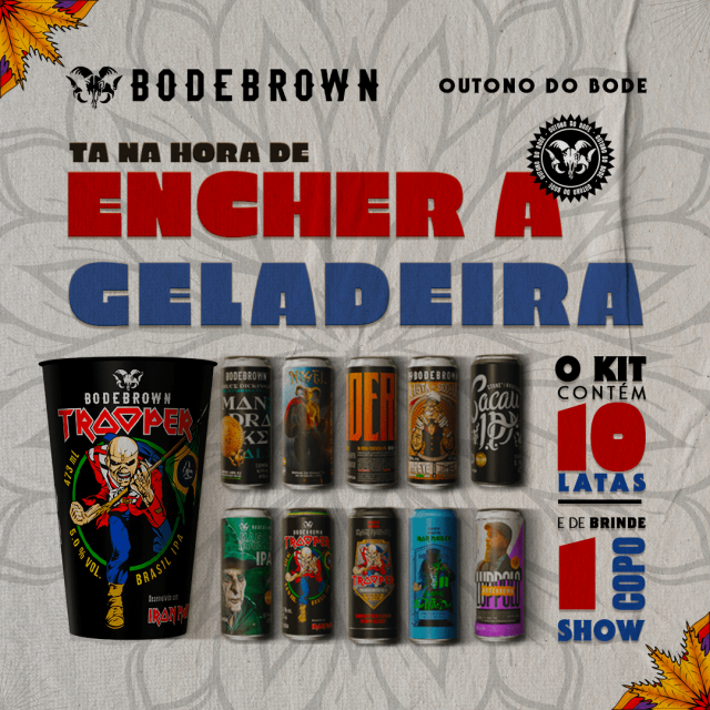 Combo 10 Cervejas Bodebrown + Copo Show Trooper