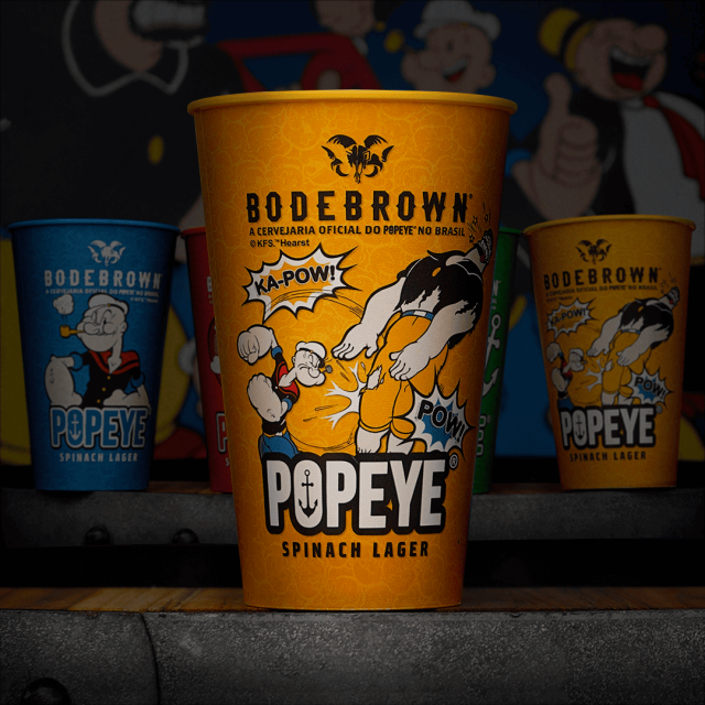 Copo Plástico Popeye - Brutus - Amarelo