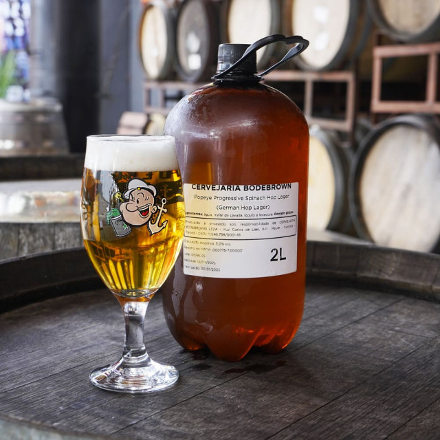 Growler 2L Popeye Progressive Spinach Lager - German Hop Lager