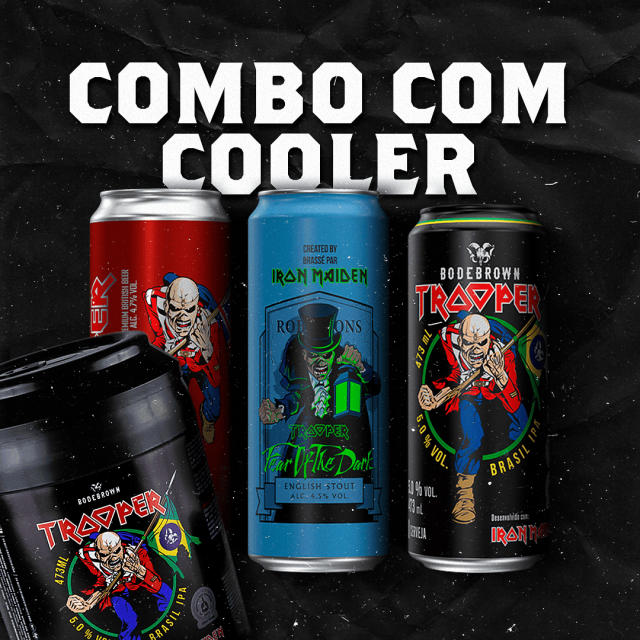 Combo Cervejas do Iron Maiden com Cooler