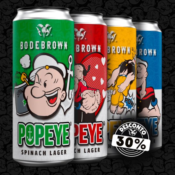 Cerveja Popeye Progressive Spinach Lager - Lata 473mL