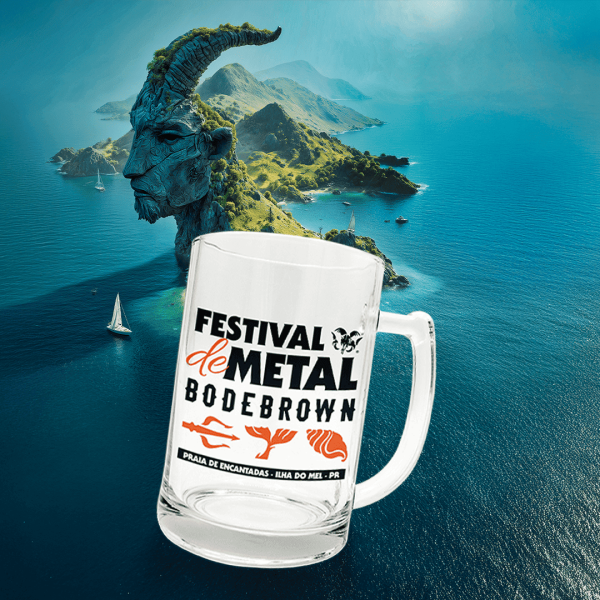 Caneco de Chope Festival de Metal na Ilha do Mel 250ml