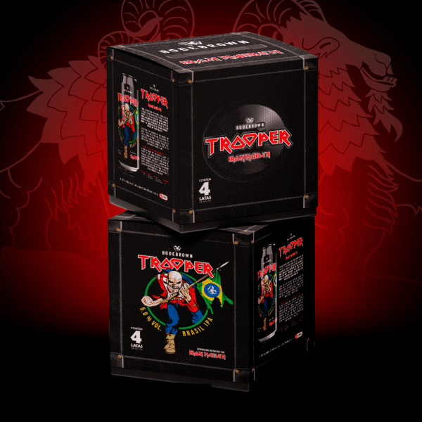 Combo Box com 4 Trooper Brasil IPA - Iron Maiden