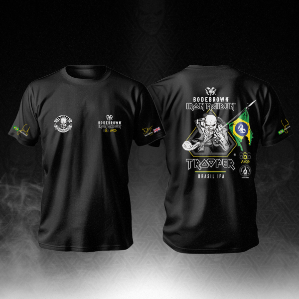 Camiseta Trooper Brasil IPA 6.6.6 Anos - Iron Maiden