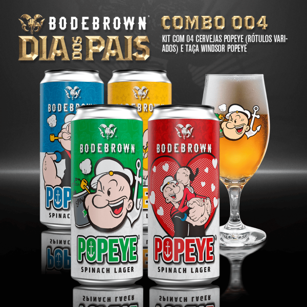 Combo 4 Popeye + Taça Popeye