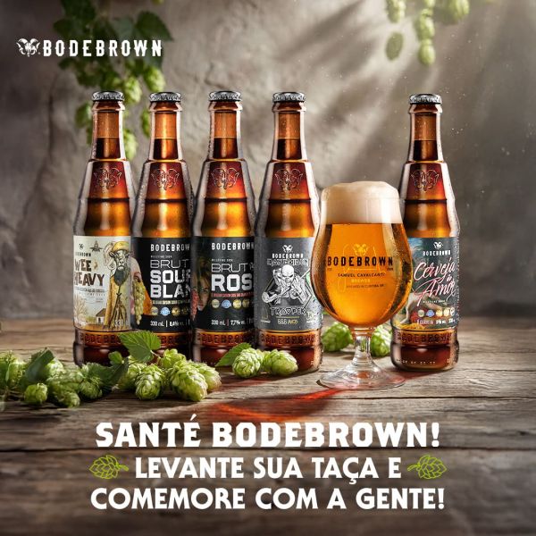 Kit de 5 Garrafas Bodebrown + Ta&ccedil;a Sommelier
