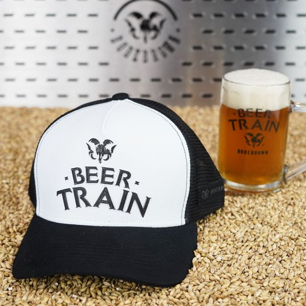 Boné Trucker Beer Train - Branco 1