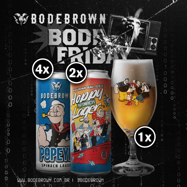 Combo Popeye: 6 Cervejas Lager + Taça Windsor