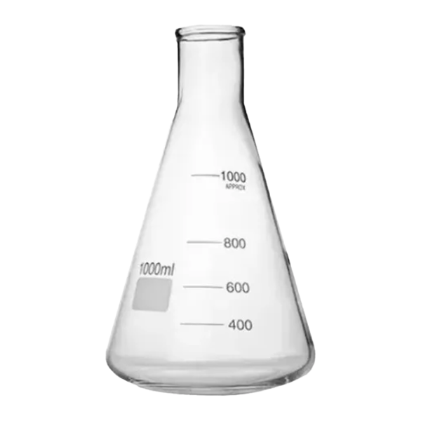 Erlenmeyer 1 L Boca Estreita – Vidro Borossilicato 3.3