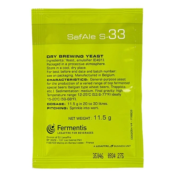 Levedura Fermentis - S 33
