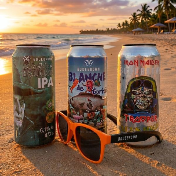 Combo 3 Cervejas Refrescantes Bodebrown + &Oacute;culos Laranja