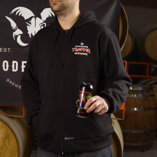 Moletom Trooper Brasil IPA - Aberto com Zíper Estampa em Silk