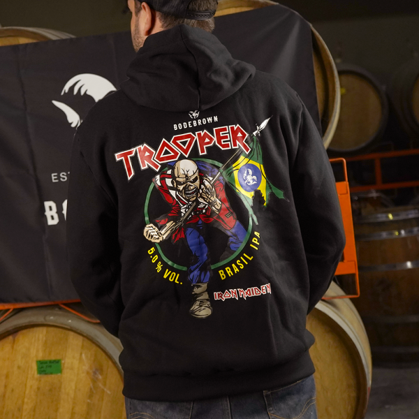 Moletom Trooper Brasil IPA - Aberto com Zíper Estampa em Silk