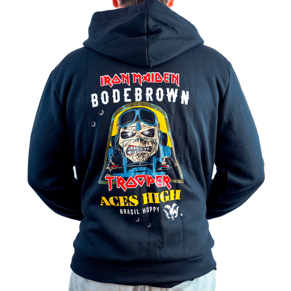 Moletom Trooper Aces High - aberto com zíper - Iron Maiden