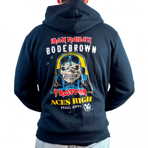 Moletom Trooper Aces High - Aberto Com Zíper - Iron Maiden