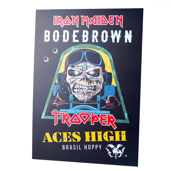 Quadro Aces High - (imagem Eddie) - em PVC A3