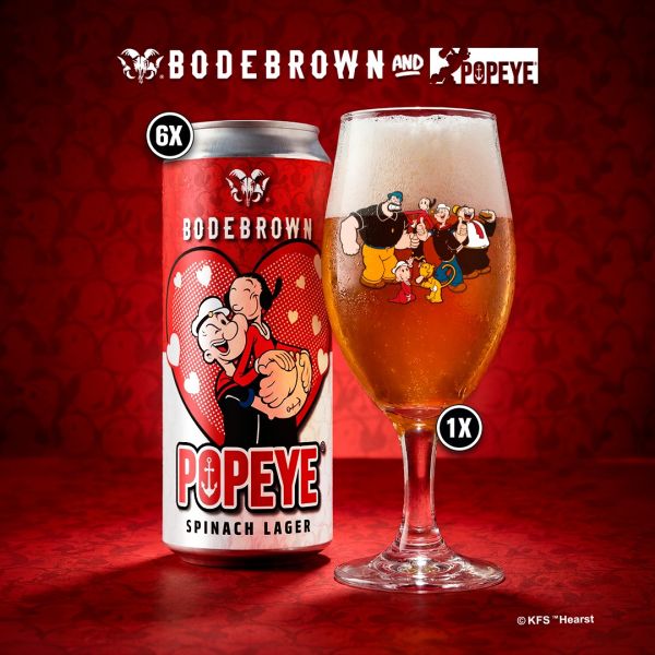 Combo 6 Cervejas Popeye e Ol&iacute;via + Ta&ccedil;a Popeye