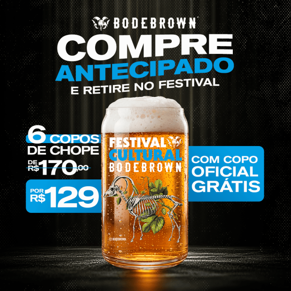 Combo 6 Chopes + Copo Oficial do Festival