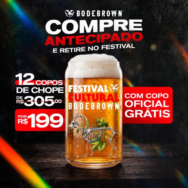 Combo 12 Chopes + Copo Oficial do Festival