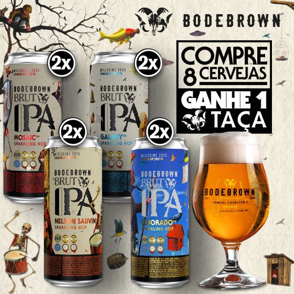 Combo 8 Brut IPAs + Taça Bodebrown