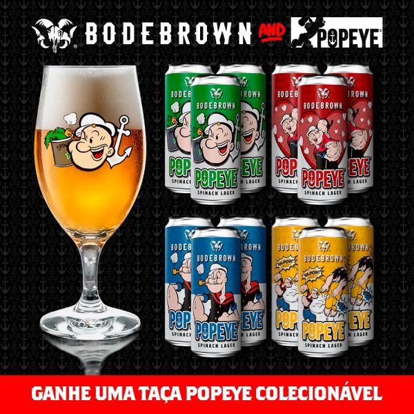 Combo 12 Popeye Lager e Ganhe 1 Ta&ccedil;a